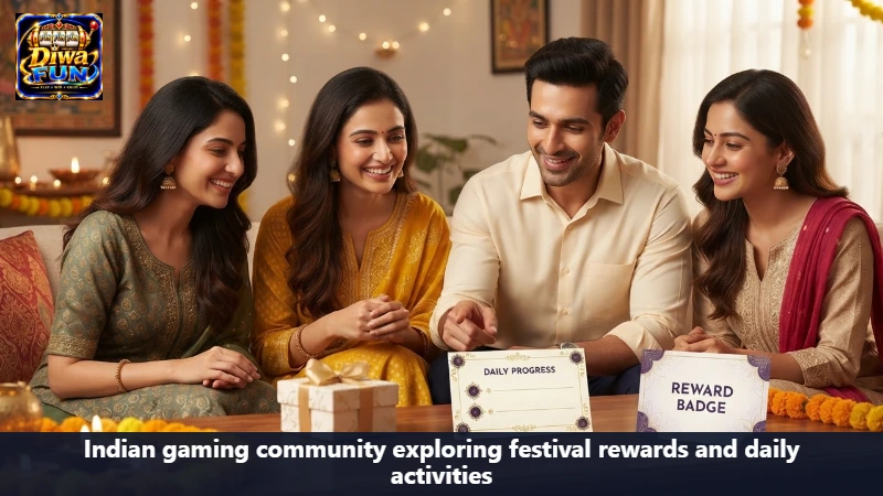 Indian gaming community exploring festival rewards and daily activities